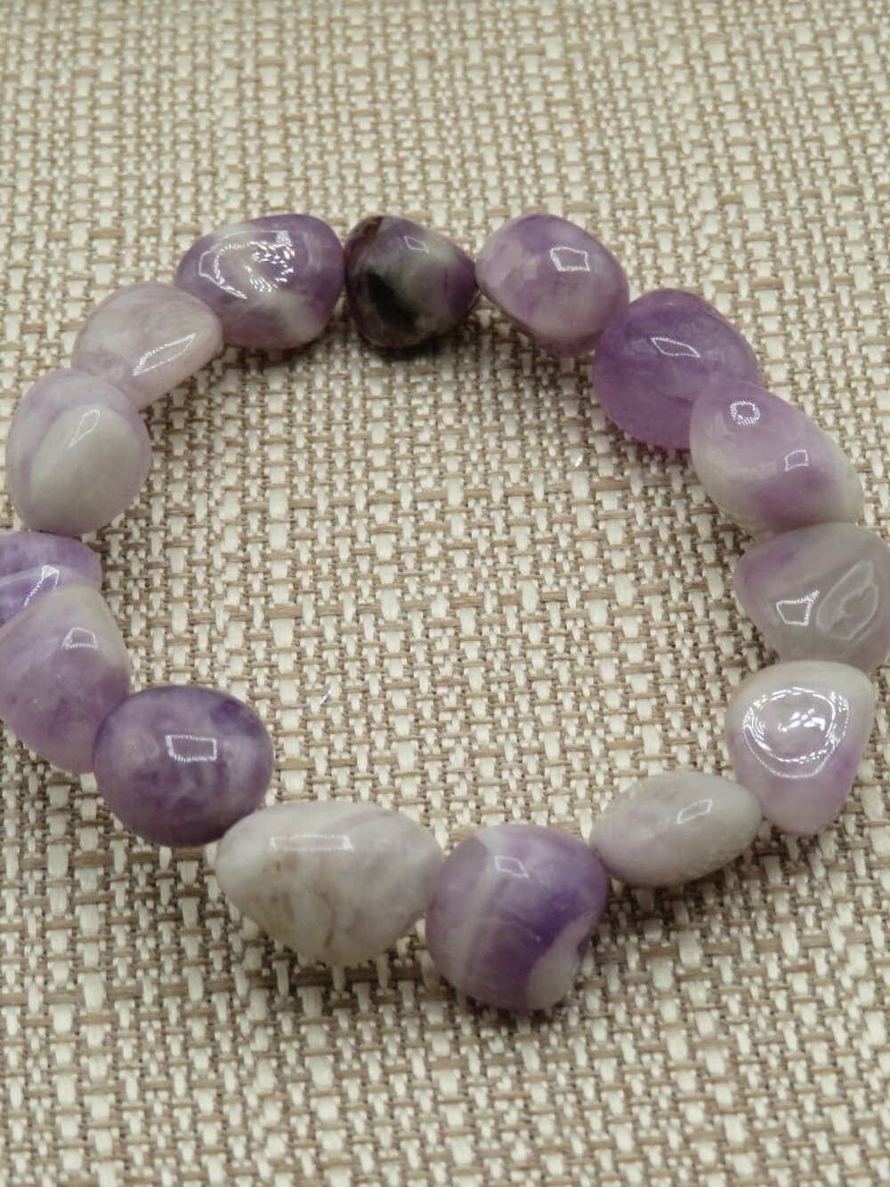 Amethyst Beaded Stretch Bracelet